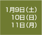 1月9日(土)10日(日)11日(月)